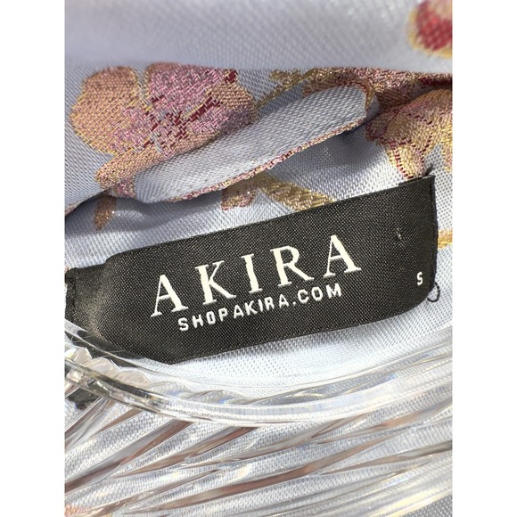 Akira Chicago Winter Blues Artistic Print Brocade Puffer Jacket | Tagged Sz: S - Picture 15 of 15